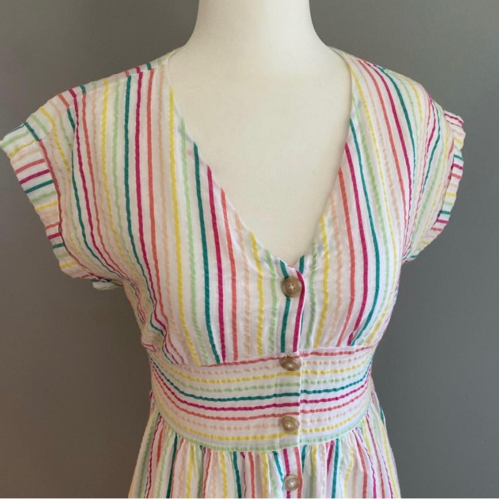 Rainbow Striped Loft Dress